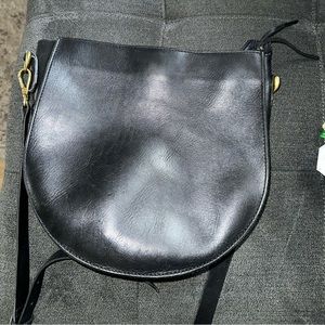 Madewell black saddle bag